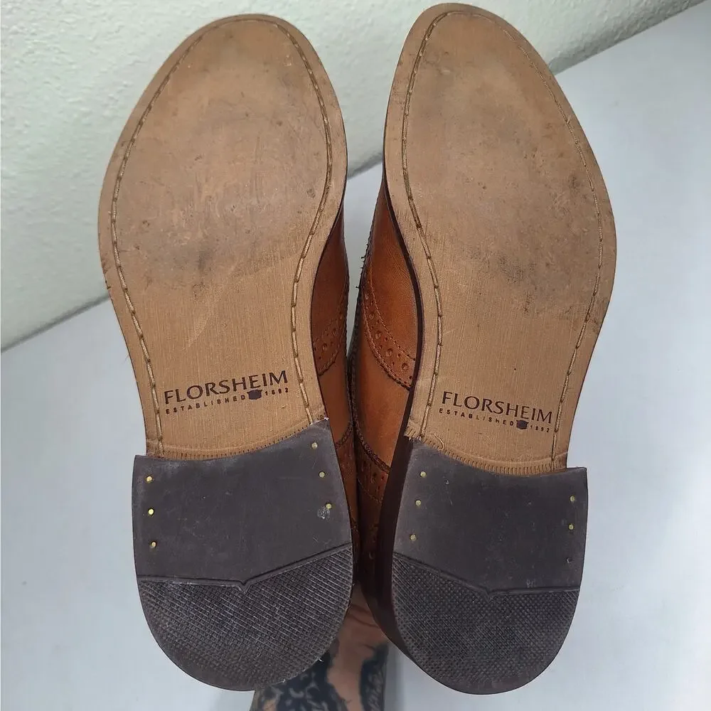 Florsheim Montinaro Men's Wingtip Oxford Dress Shoes 8 3E Extra Wide Memory Foam